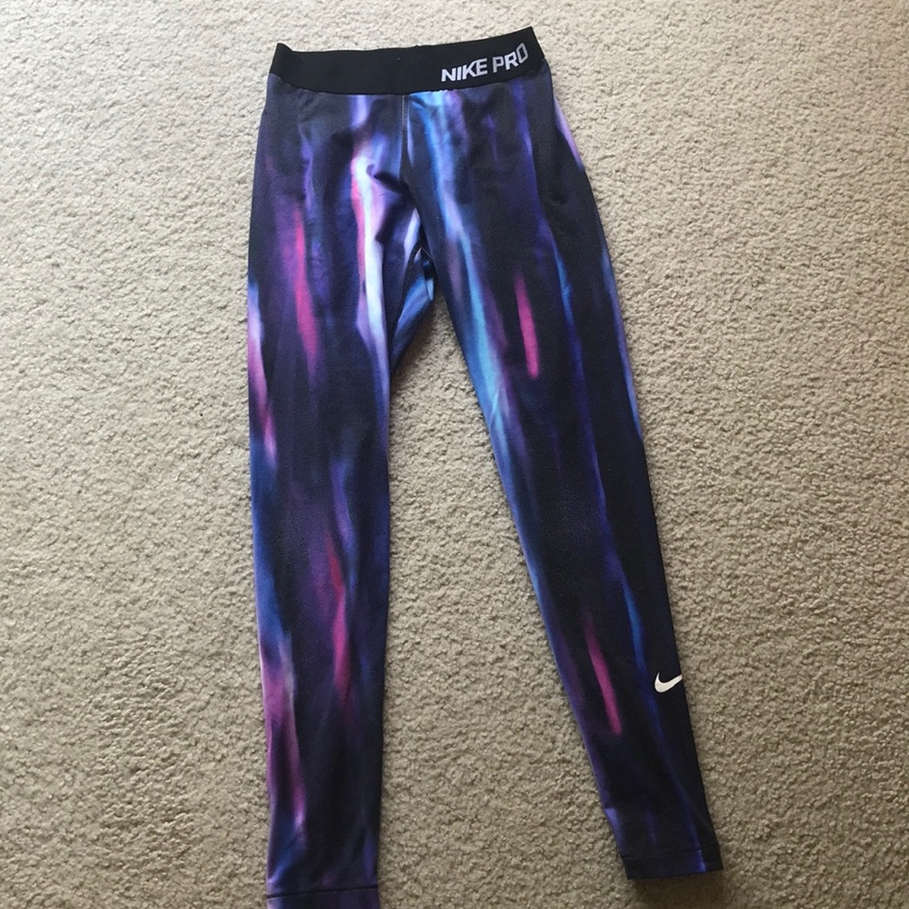 Full length multi color Nike pro leggings